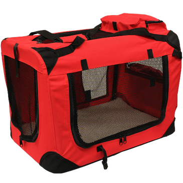 Mool Lightweight Fabric Pet Carrier Crate With Fleece Mat And Food Bag