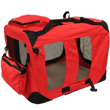 Mool Lightweight Fabric Pet Carrier Crate With Fleece Mat And Food Bag