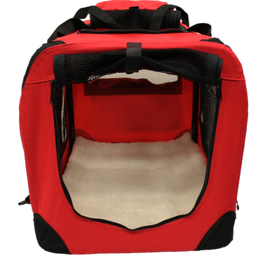 Mool Lightweight Fabric Pet Carrier Crate With Fleece Mat And Food Bag