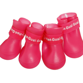 Pet Dog Rain Boots Booties Waterproof Protective Rubber Shoes