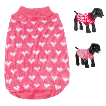 Silvercell Pets Puppy Dogs Clothes Jacket Little Heart Knit Sweater Coat
